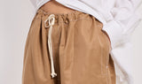 brown linen cotton trousers