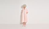 pink linen cotton dress