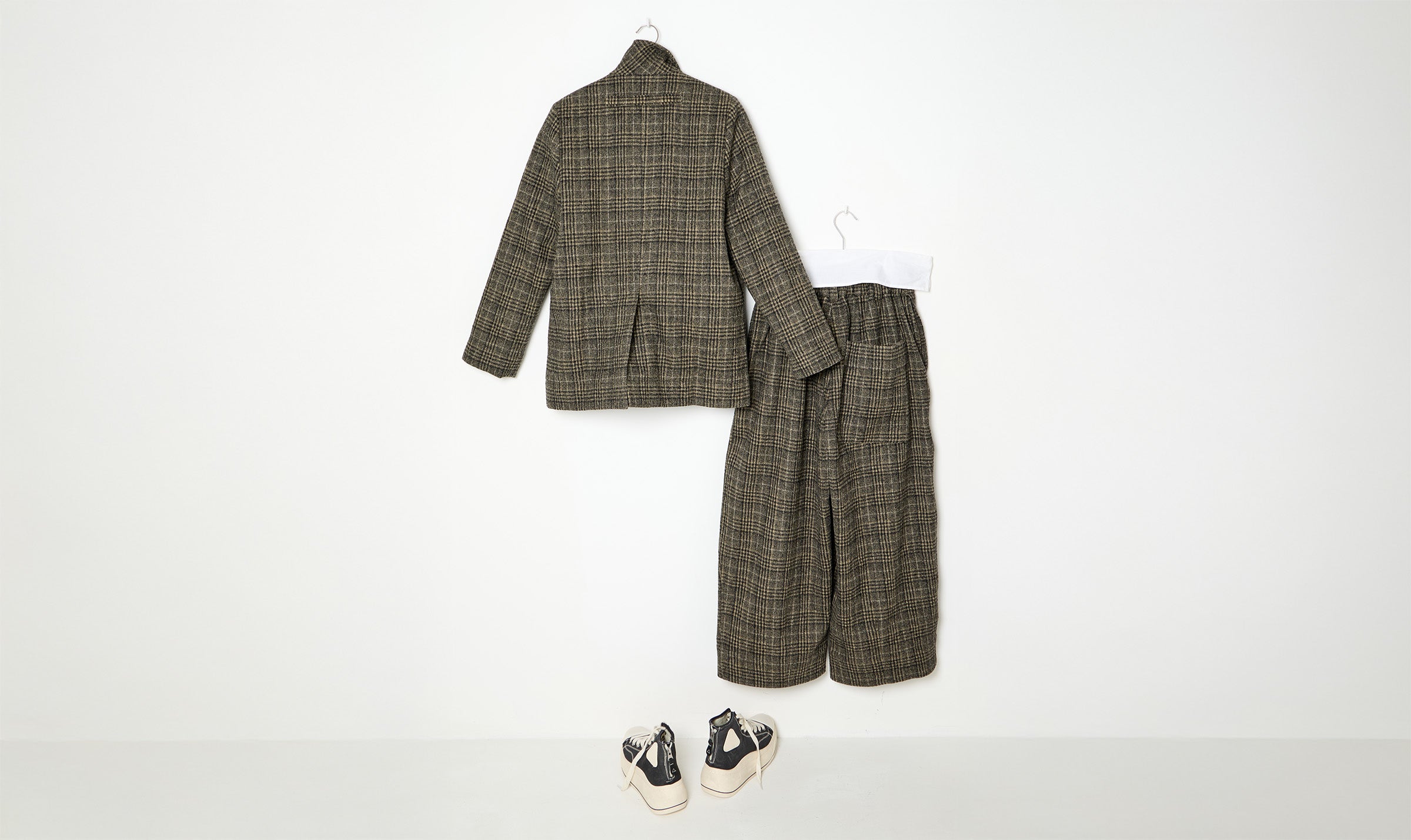 checked wool outfit