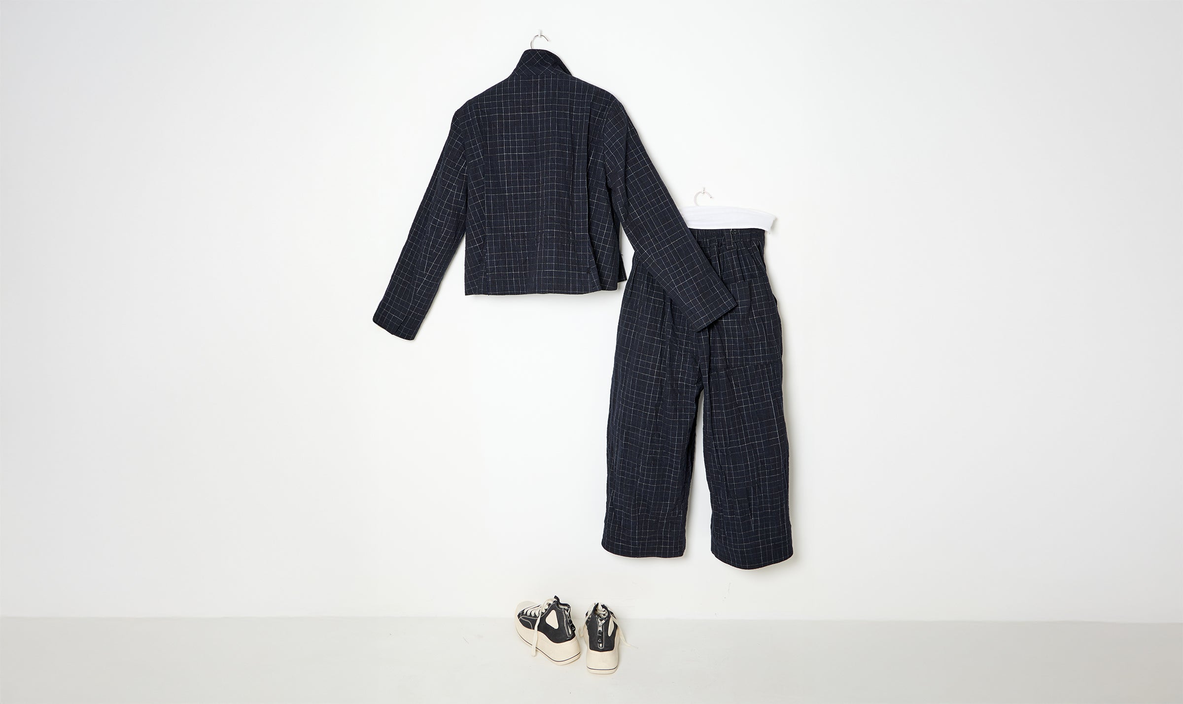 checked cotton outfit