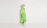 green cotton voile dress