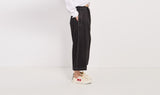 black linen cotton trousers