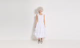 white cotton ruffle dress