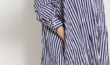 stripes cotton long shirt