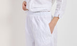 pantaloni bianchi cotone lavato
