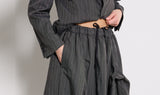 grey pinstripe polyester skirt