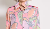 pink flower pattern shirt