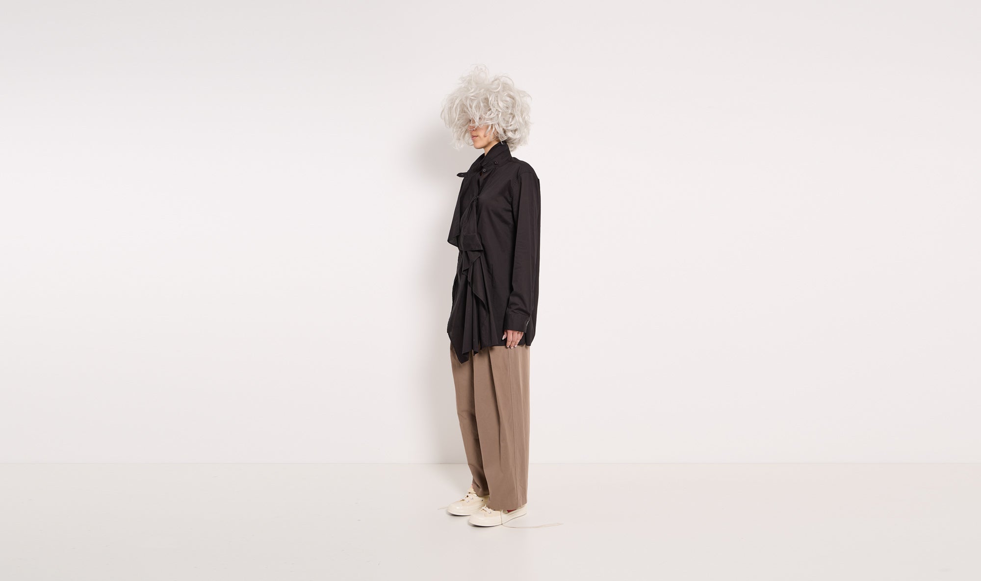black asymmetrical cotton shirt Après Paris