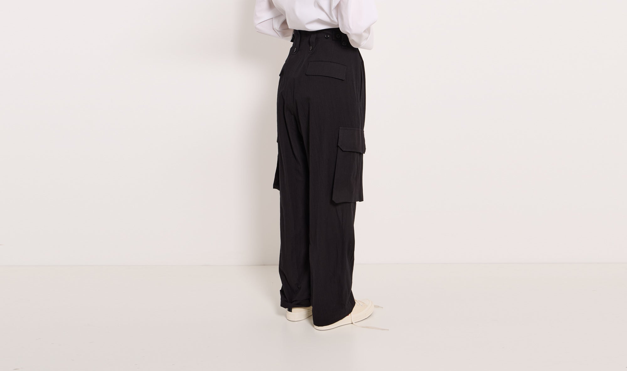 black high waist cotton trousers Après Paris