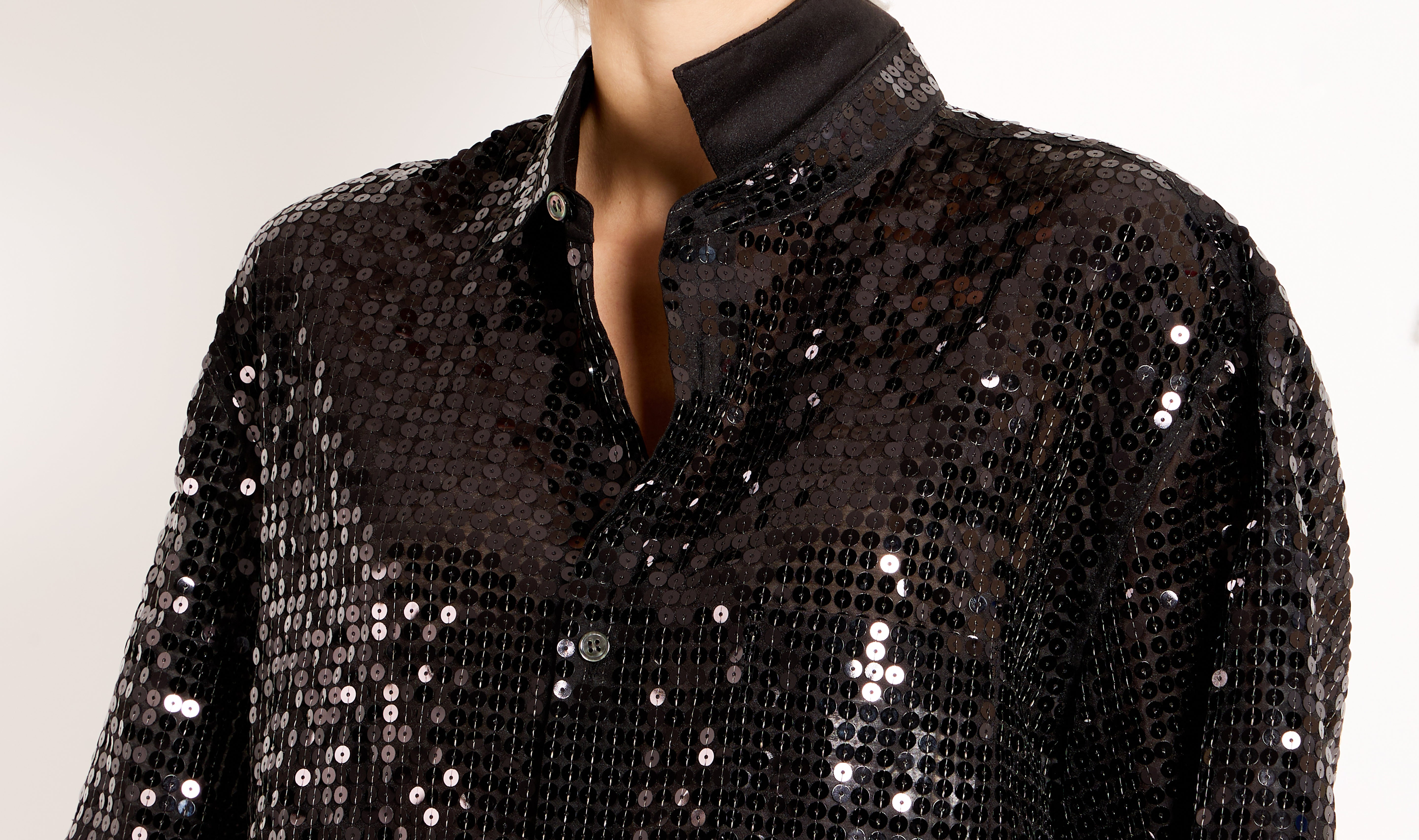 black sequins shirt Après Paris