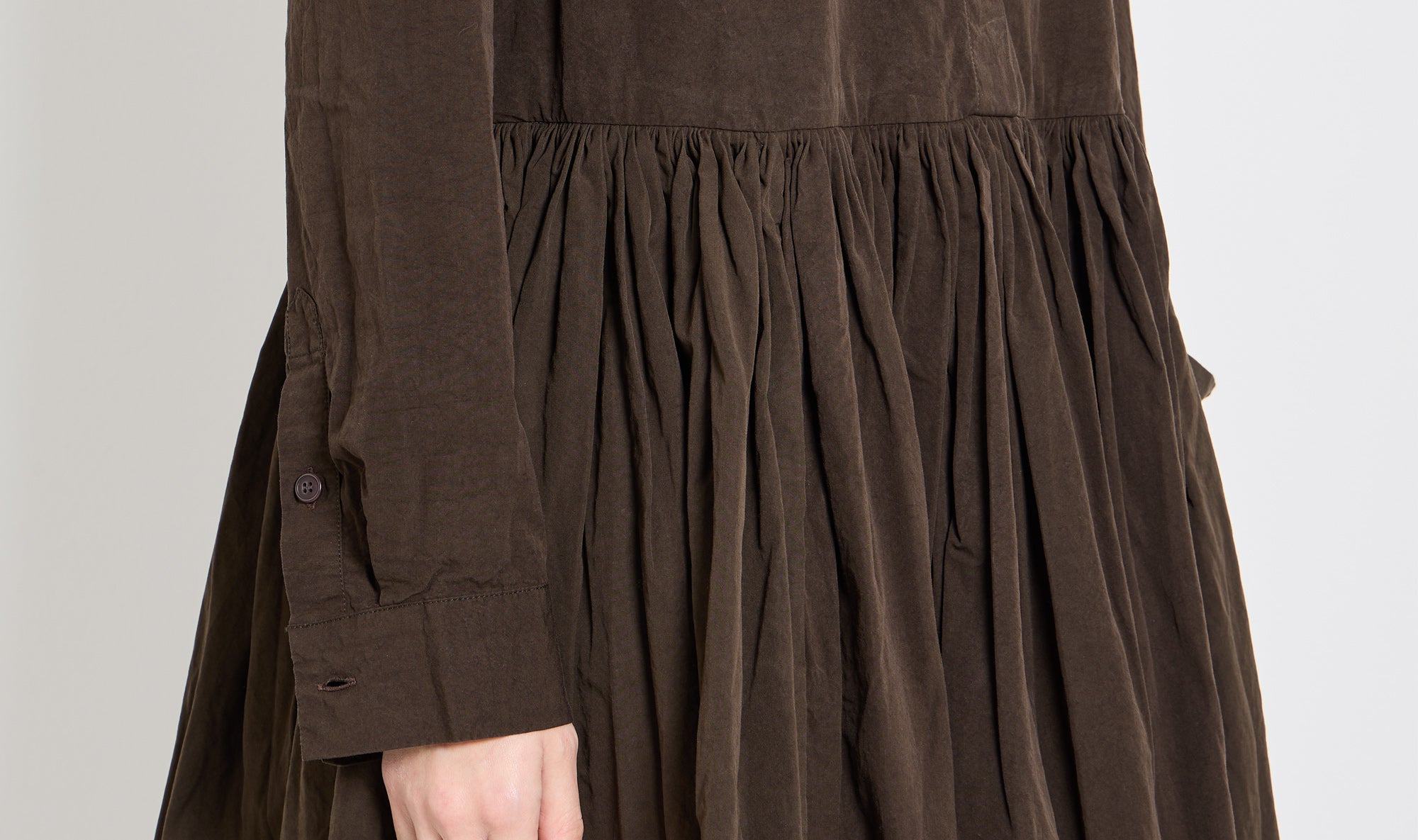 brown flared dress Après Paris