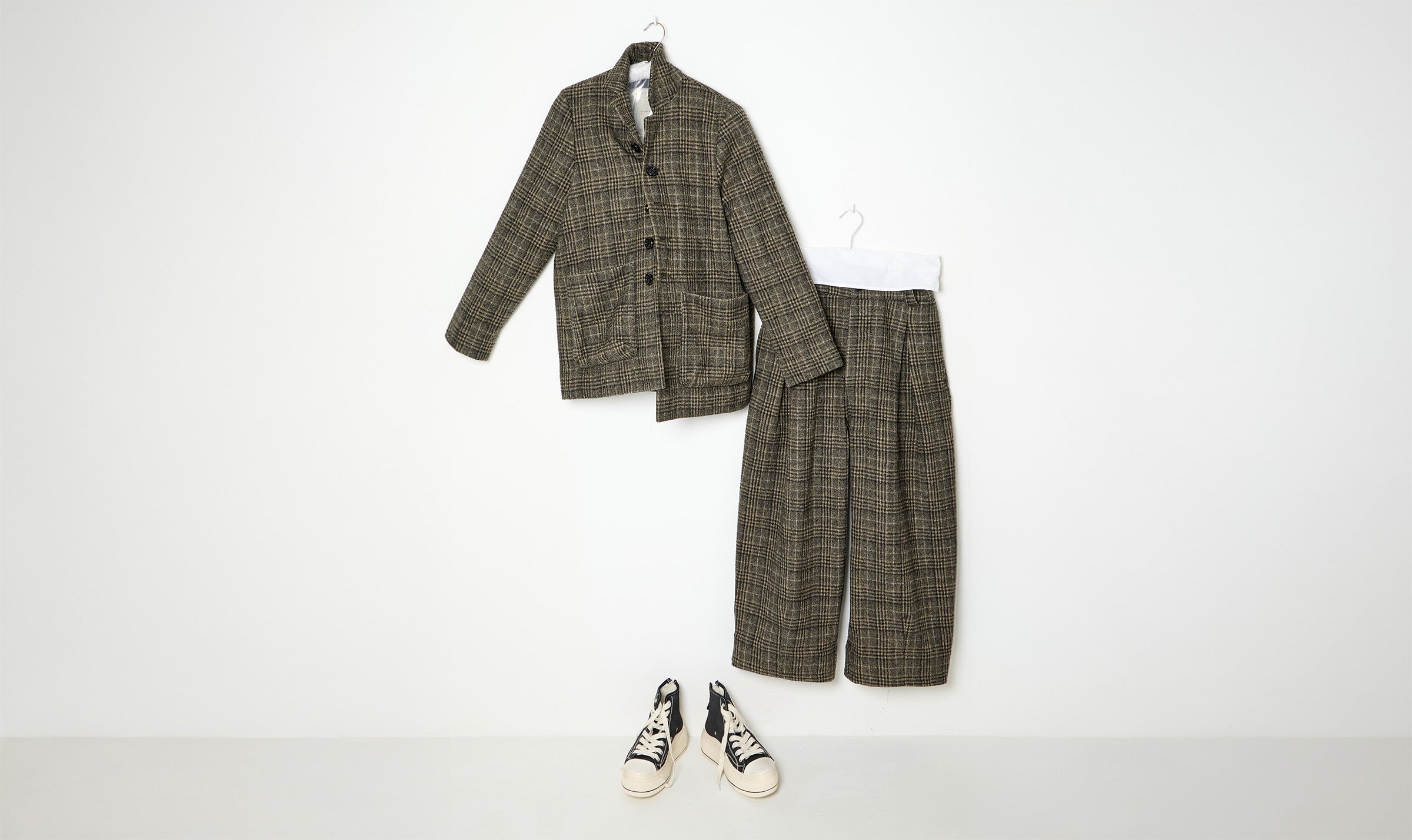 checked wool outfit