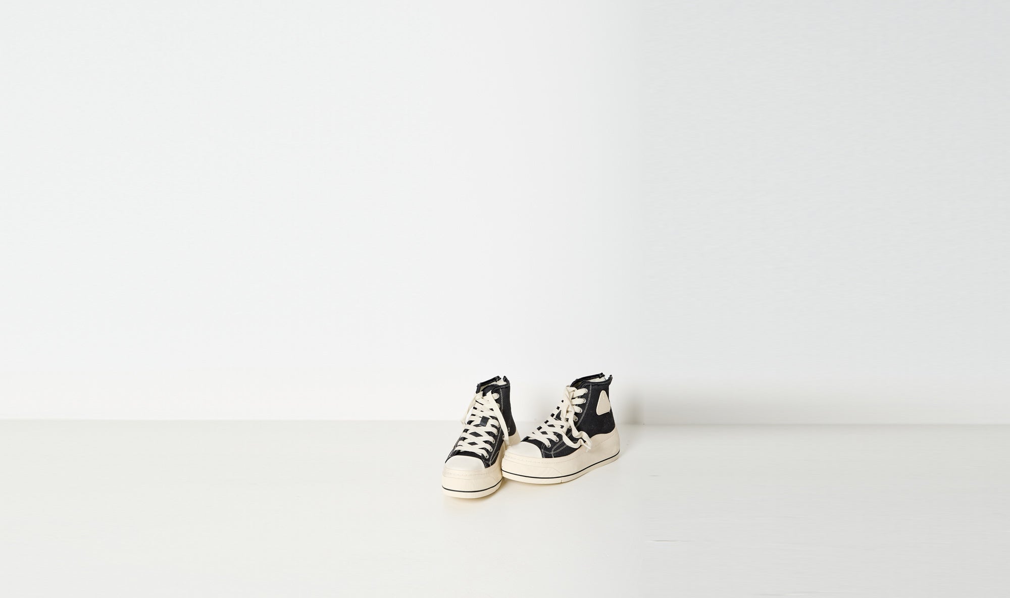 black sneakers