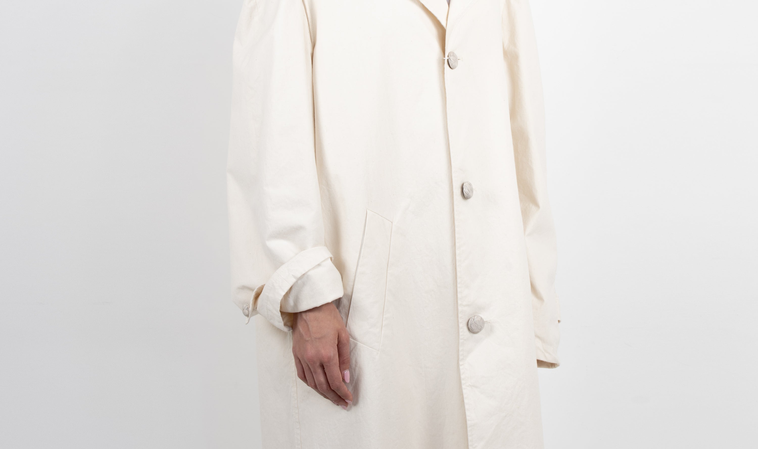 cream cotton overcoat Après Paris