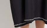 black polyester sack dress