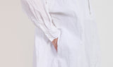 white wrinkled cotton shirt