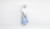 sky blue cotton skirt