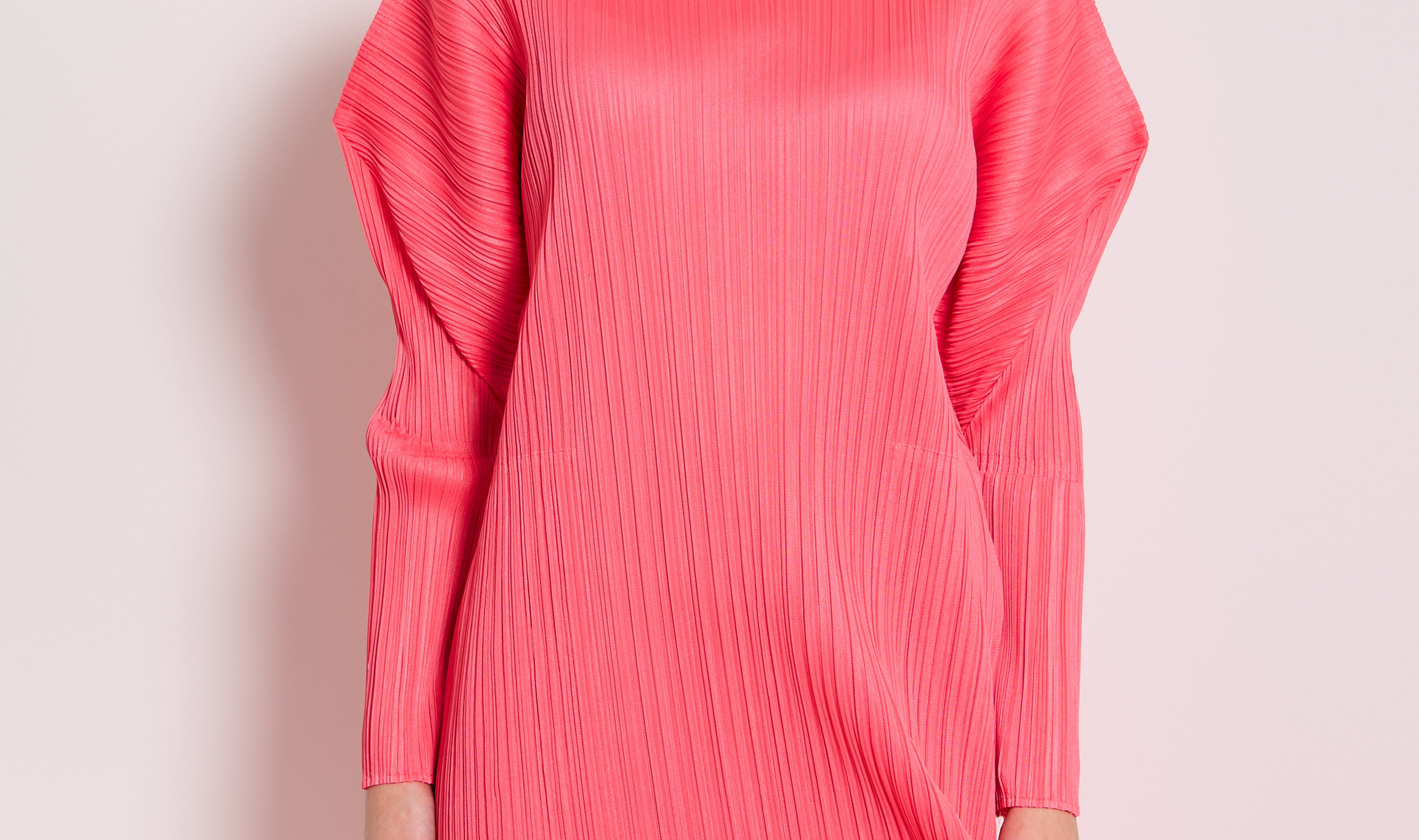 pink plissé dress Après Paris