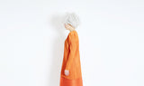 orange plissé tunic