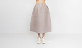 grey beige plissé skirt