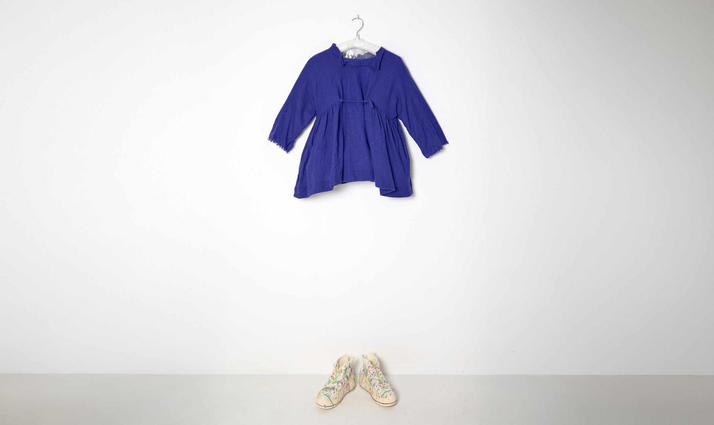 electric blue wool tunic