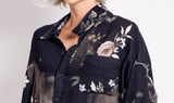 black floral cotton shirt