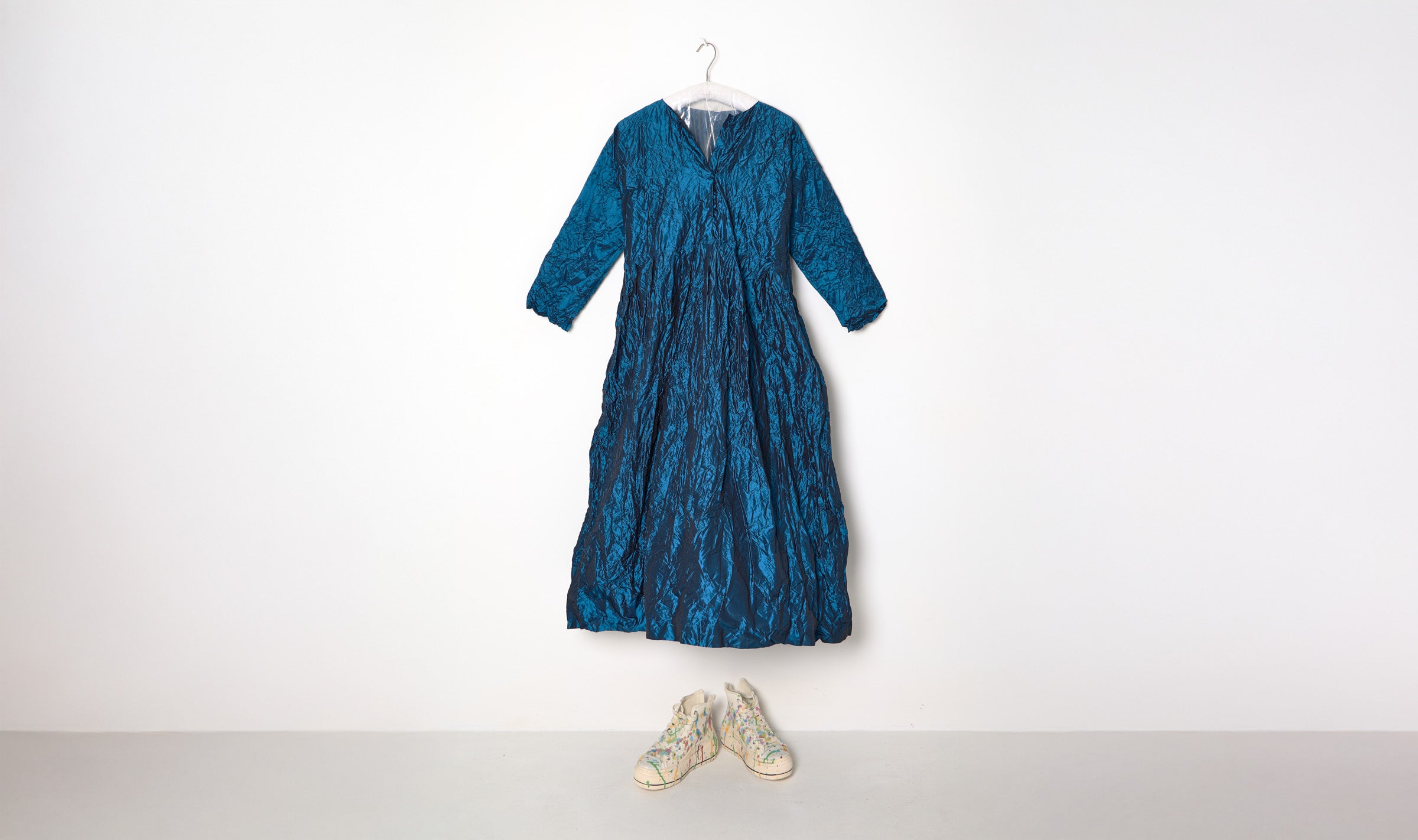 Shiny Crinkled Dress