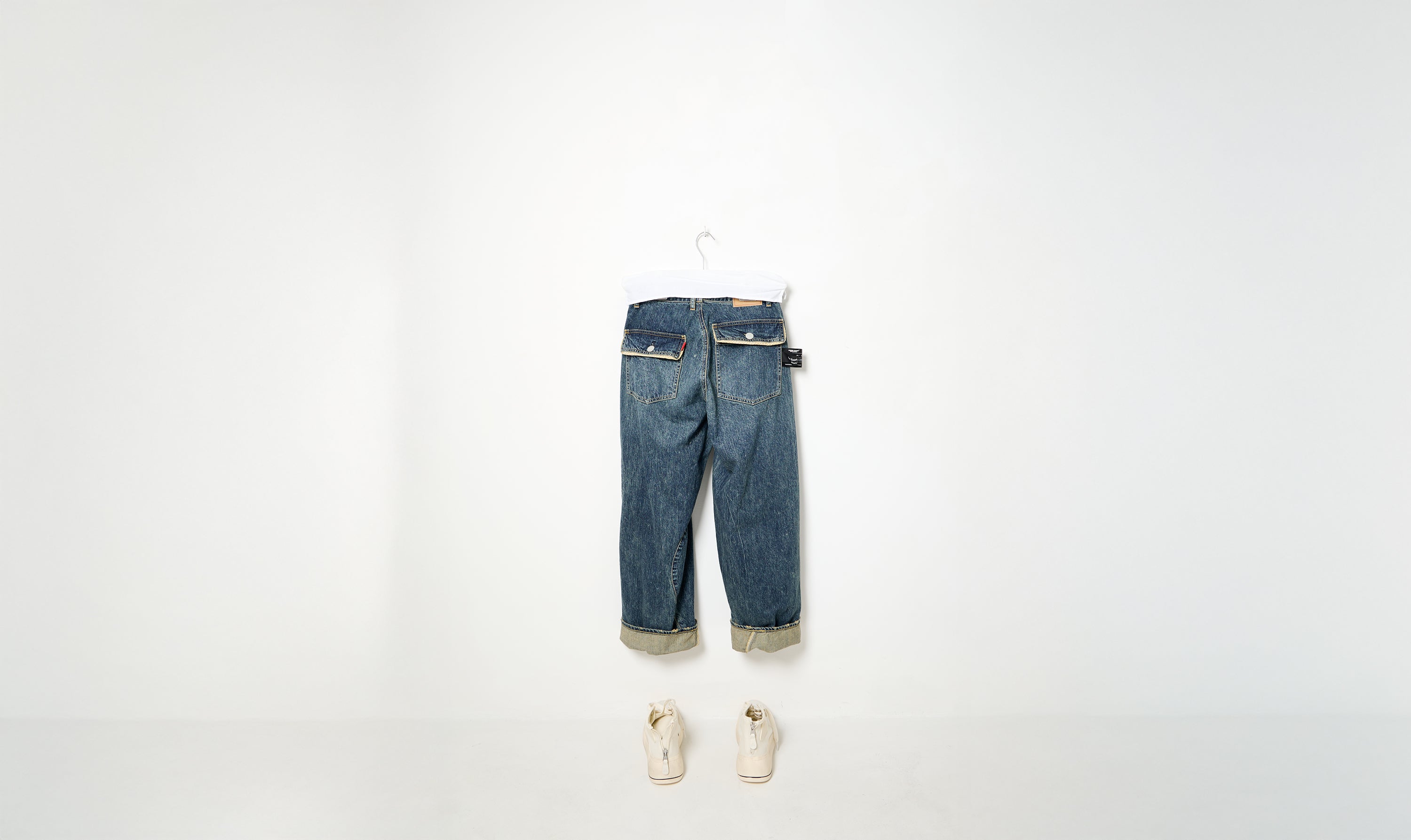 indigo blue undercover denim trousers