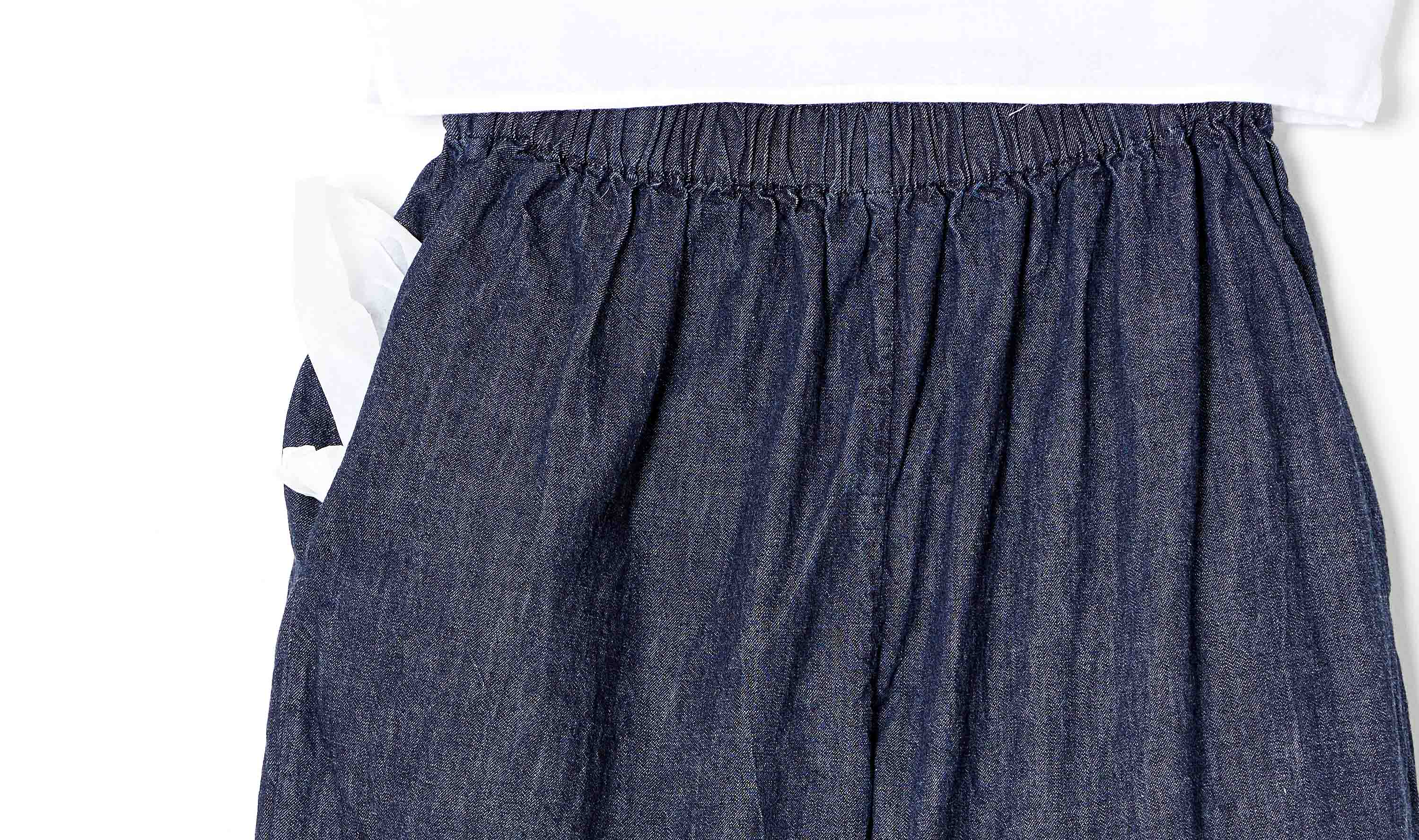 Dark Indigo Light Denim Cigarette Trousers