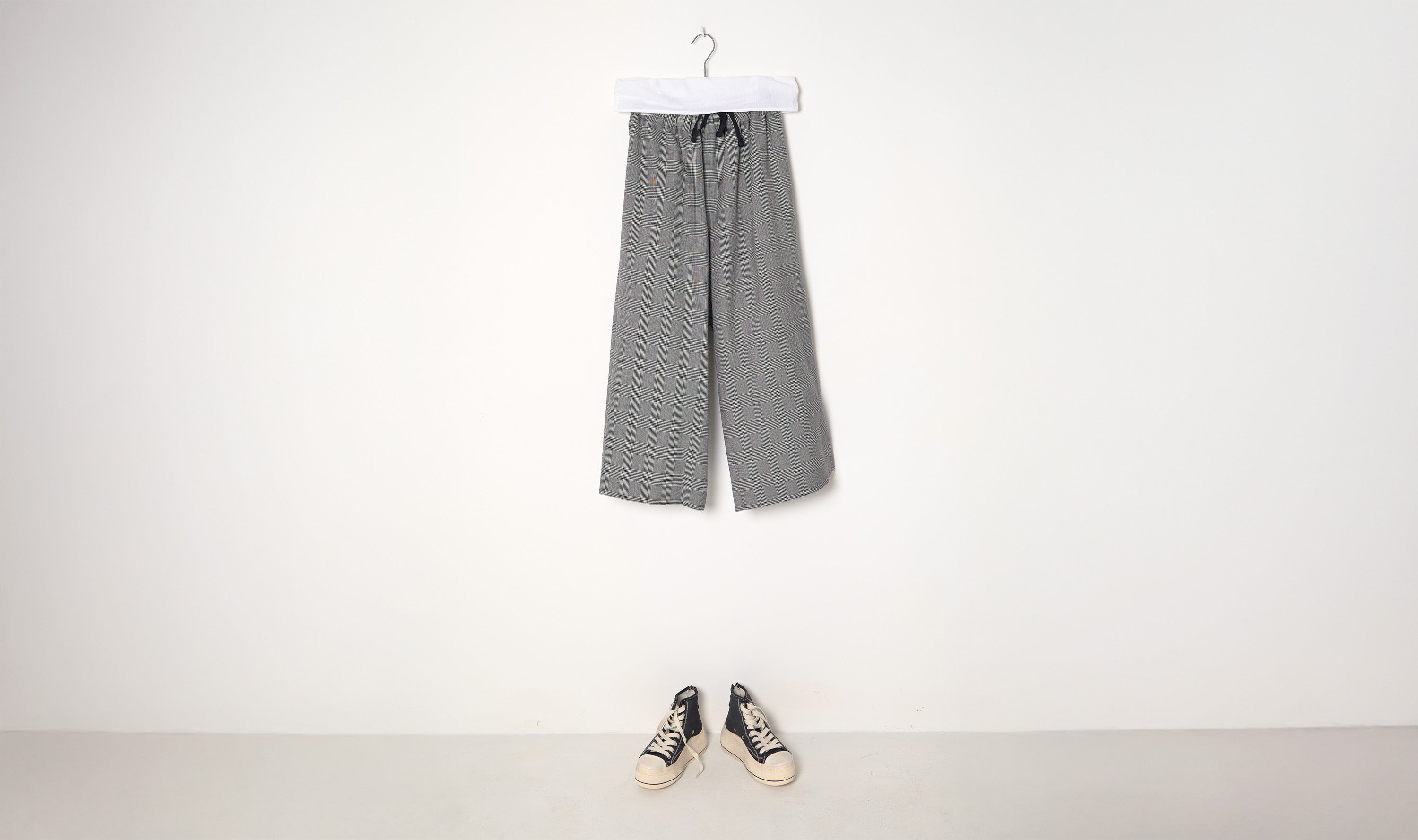 Prince of Wales Check Wool Pants