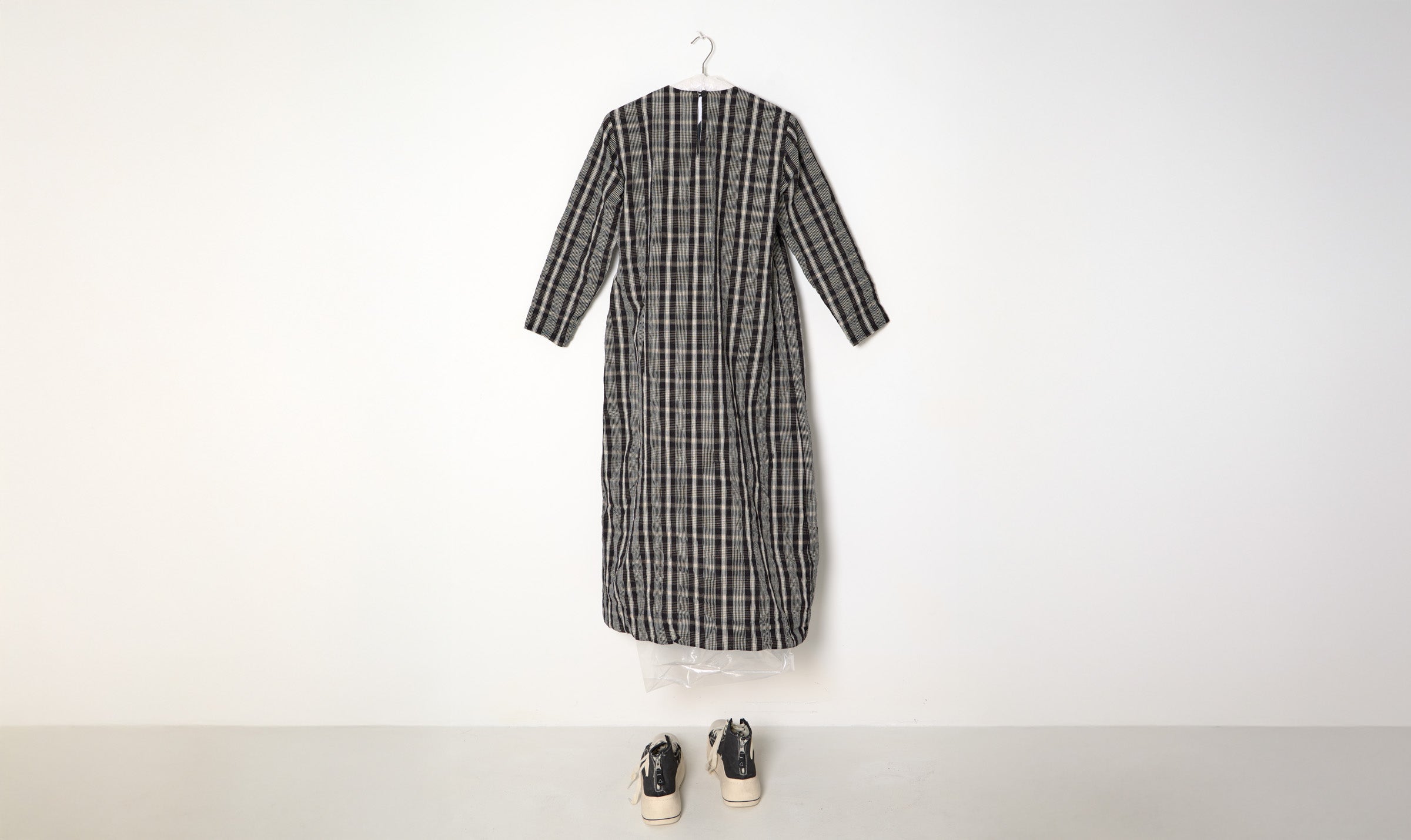 Long Tartan Panel Dress
