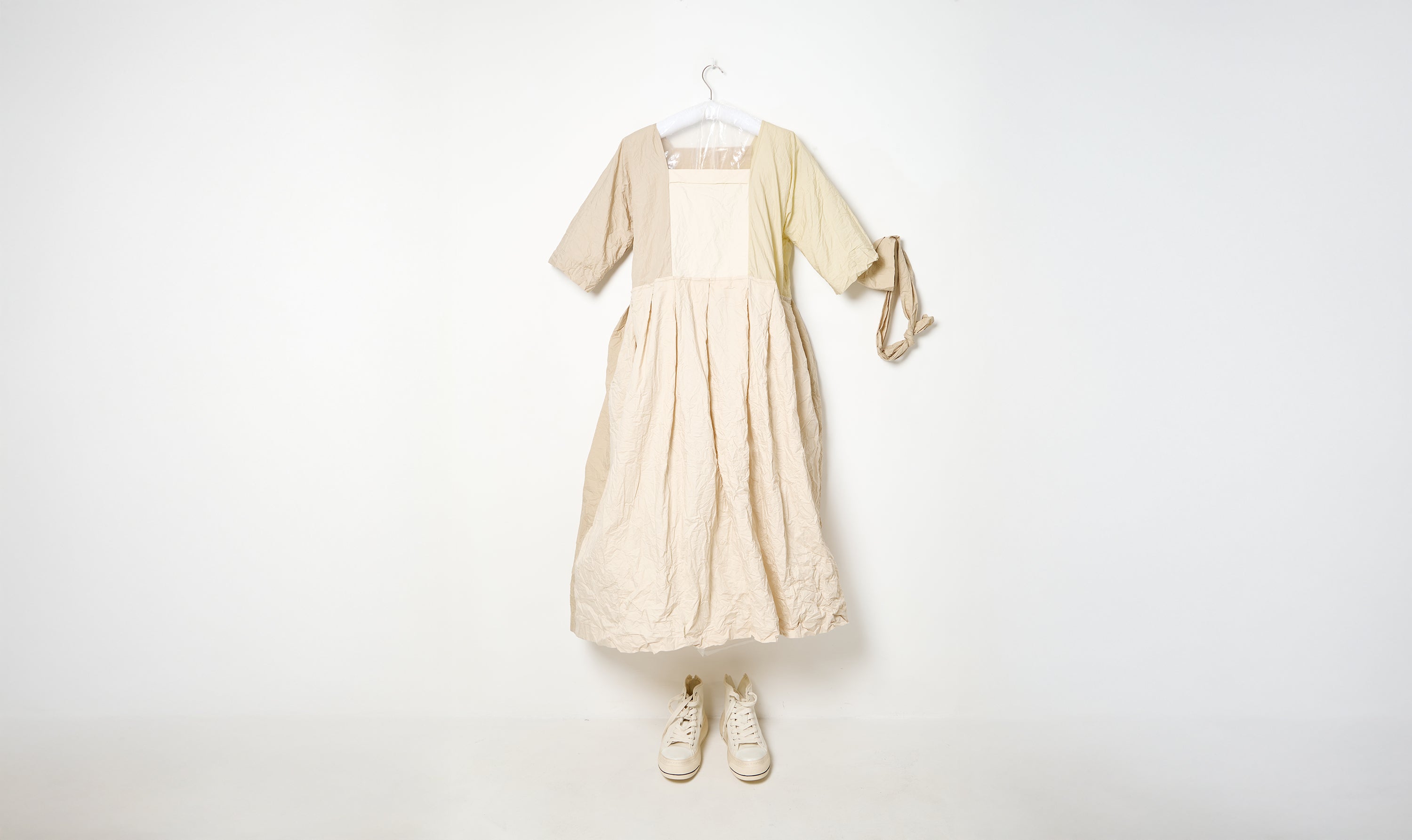 natural washed cotton dress ptc collar