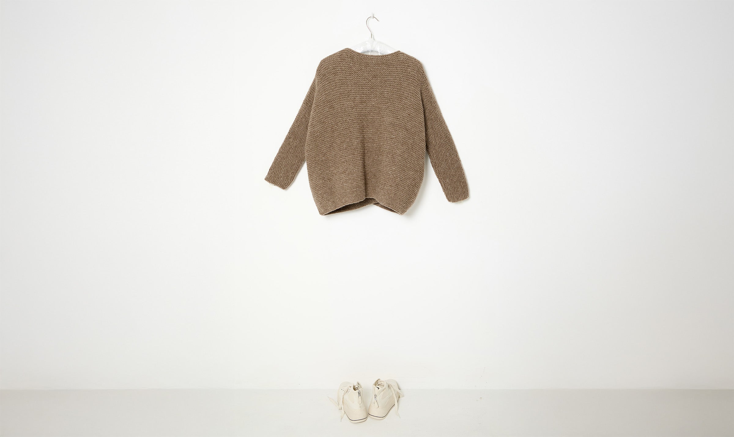 natural beige wool cardigan