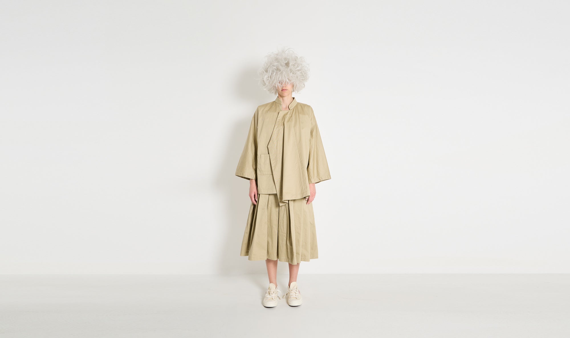 large beige cotton jacket