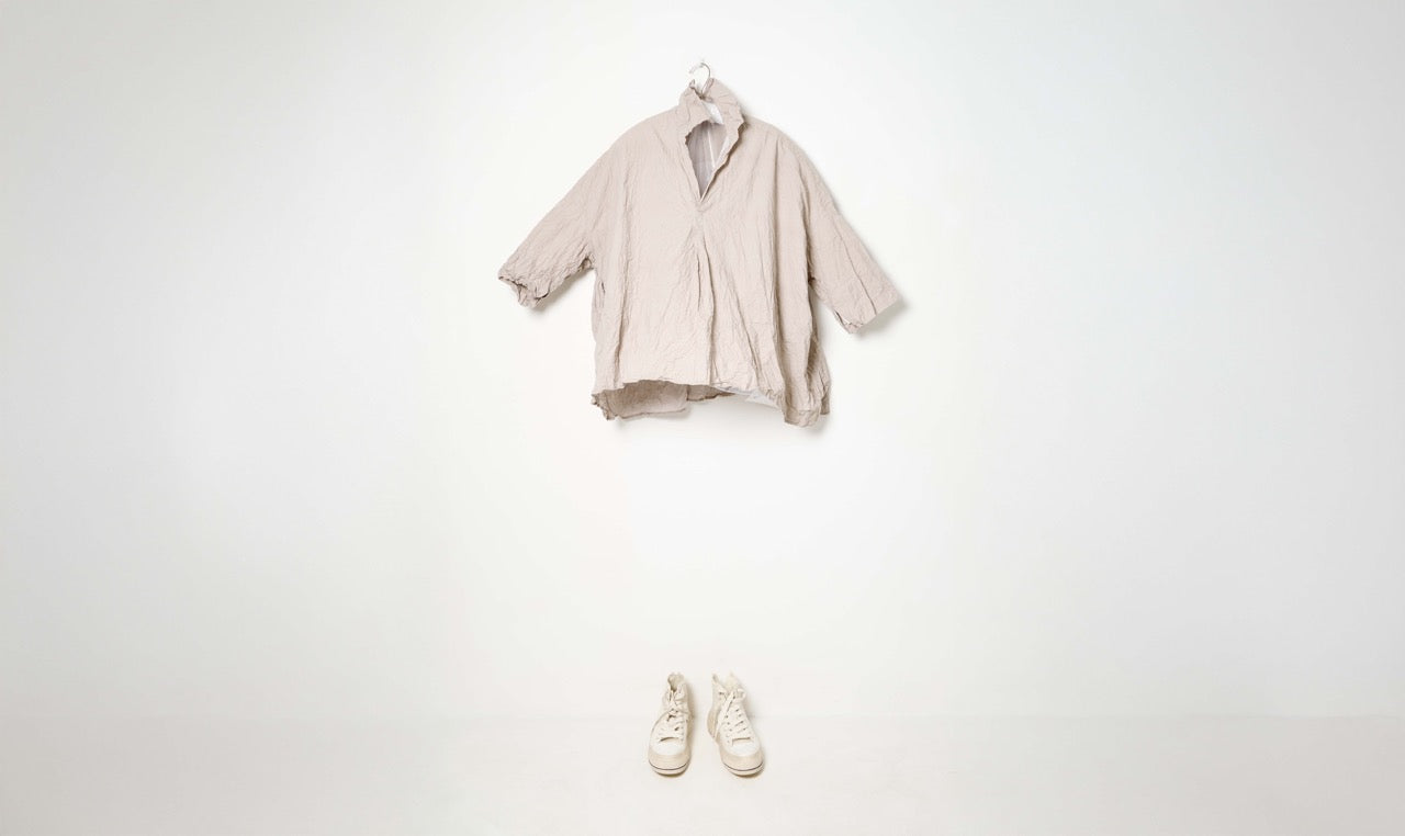 washed lampoon cotton blouse