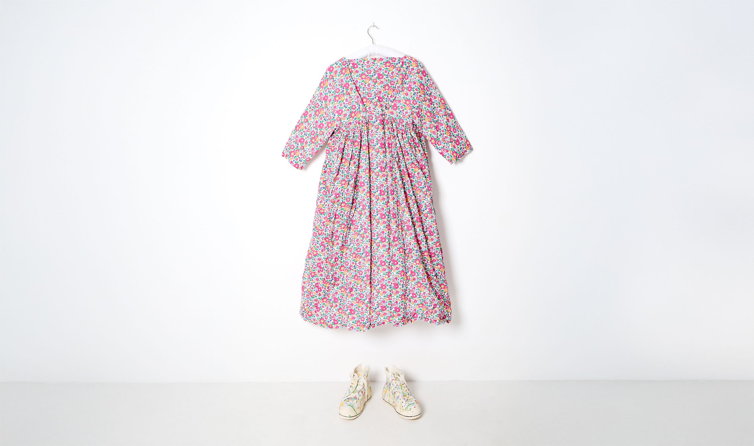 Multicolor Bright Flower Cotton Dress