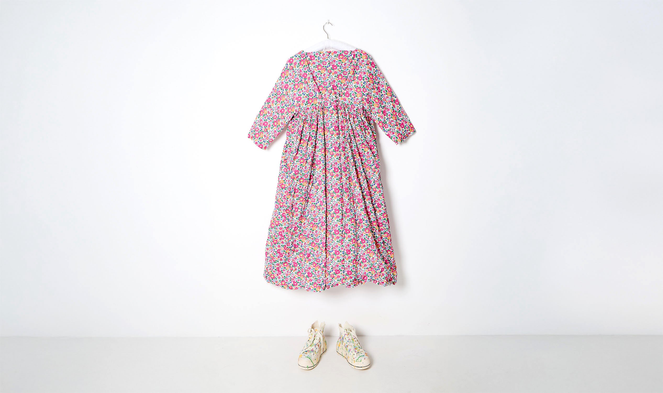 Multicolor Bright Flower Cotton Dress