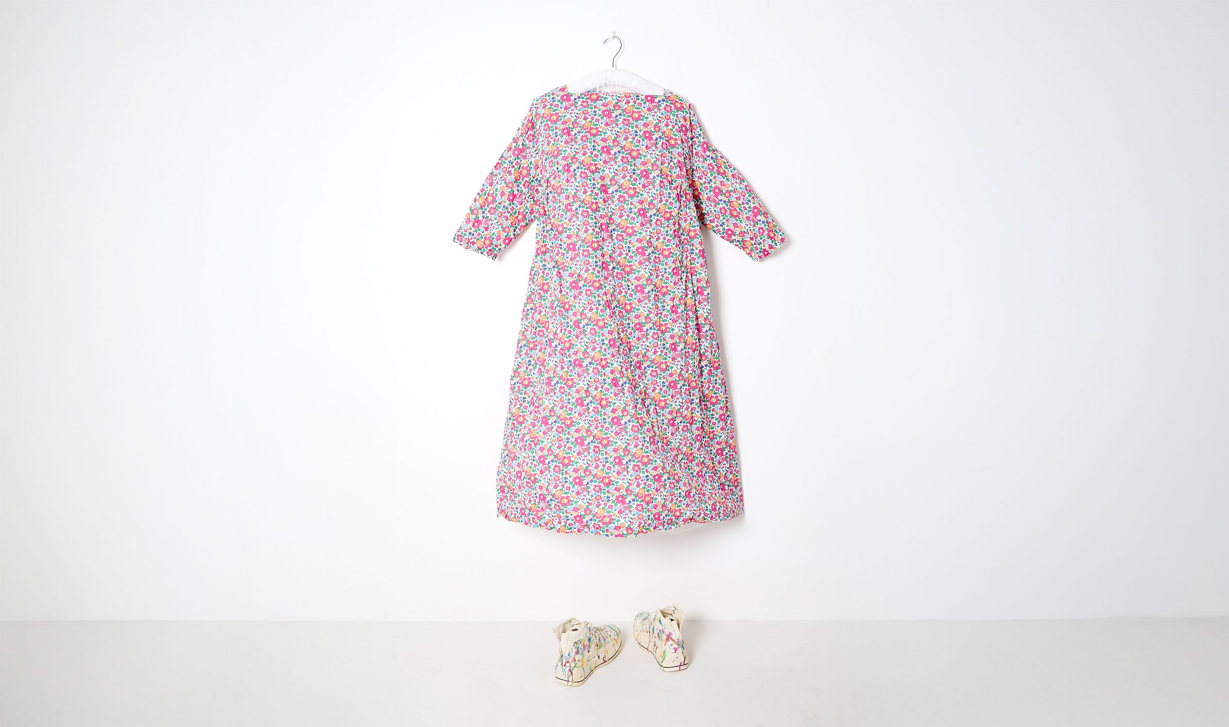 Multicolor Bright Flower Cotton Dress