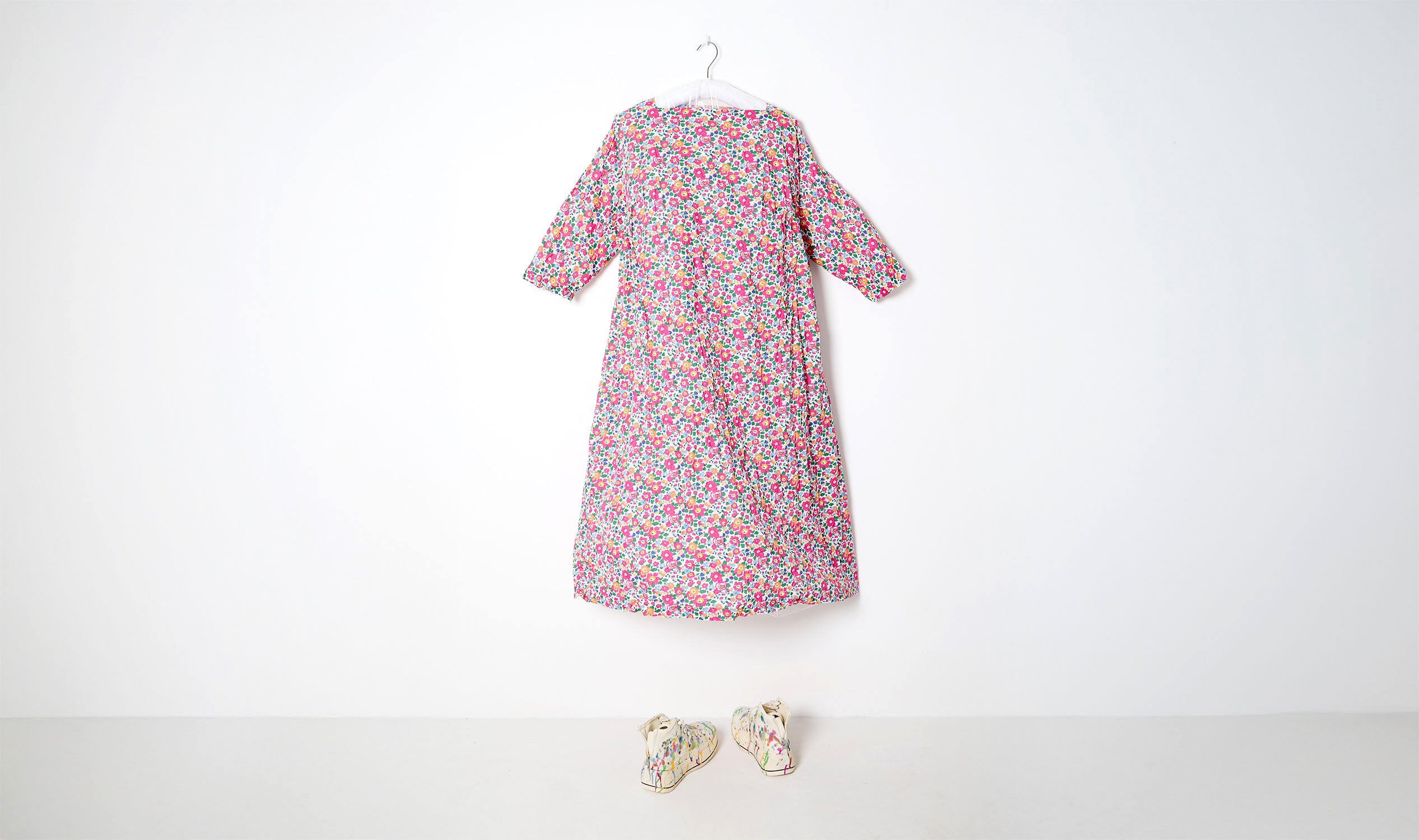 Multicolor Bright Flower Cotton Dress