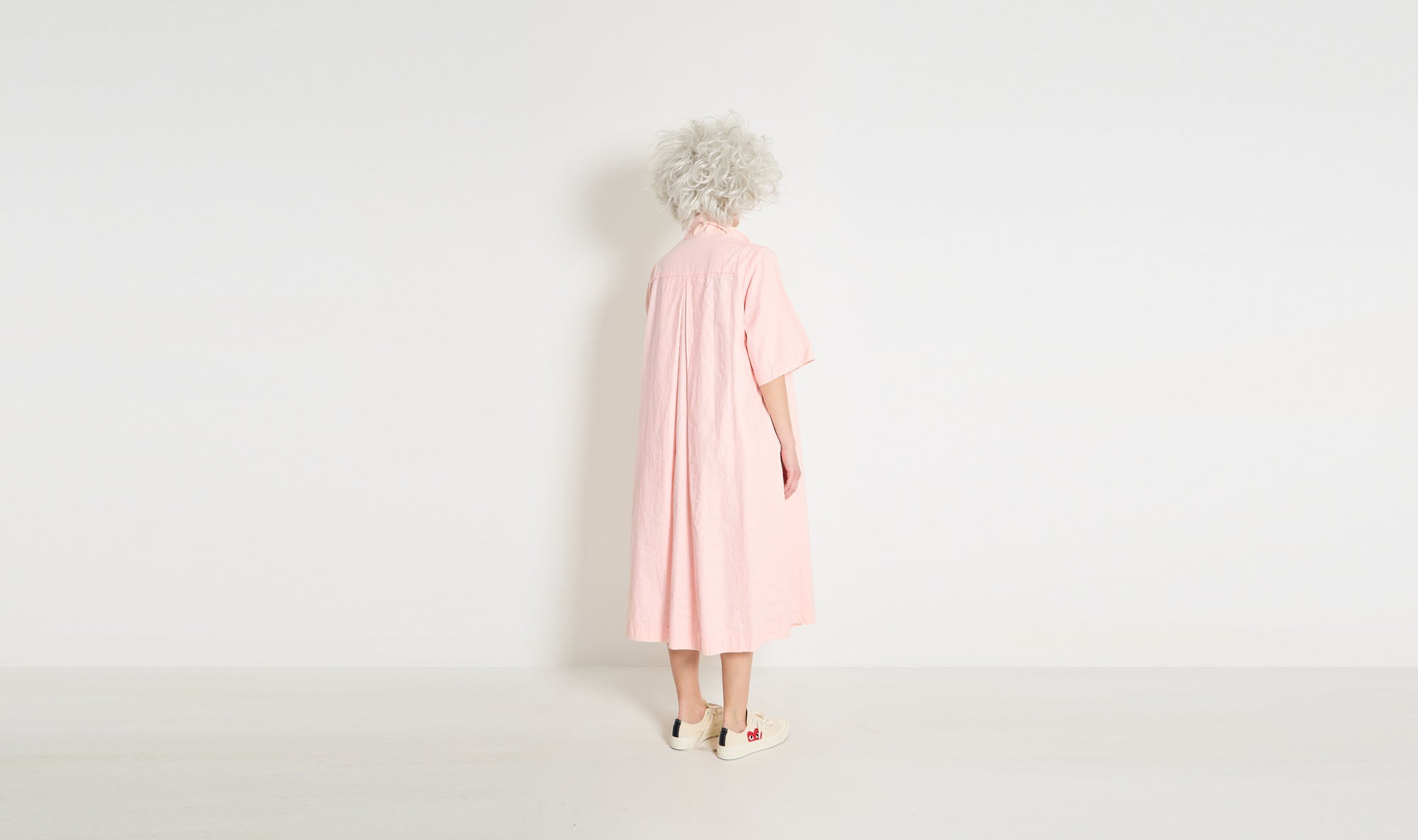 vestito rosa cotone