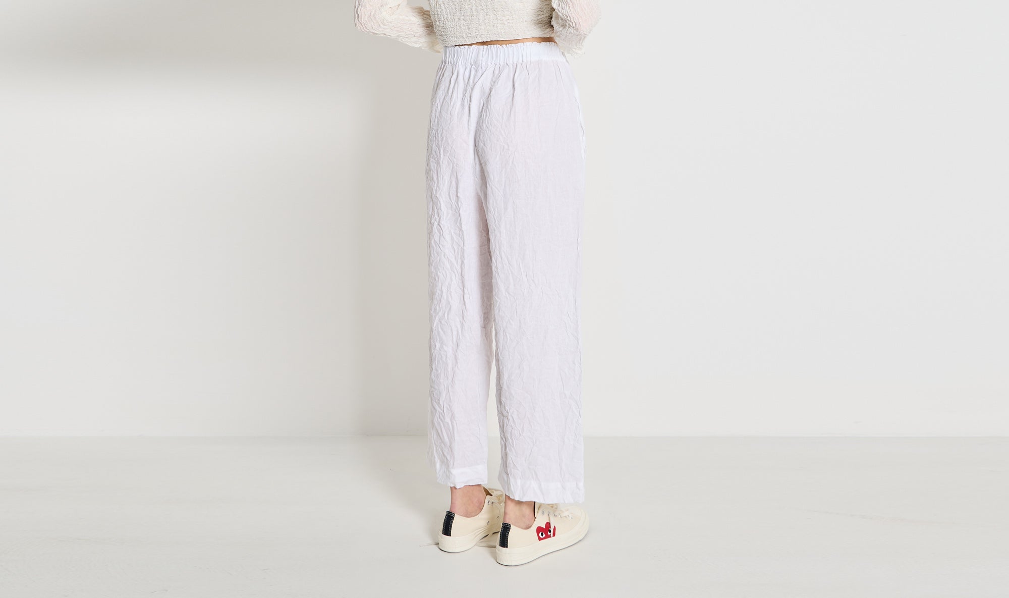 white light cotton trousers
