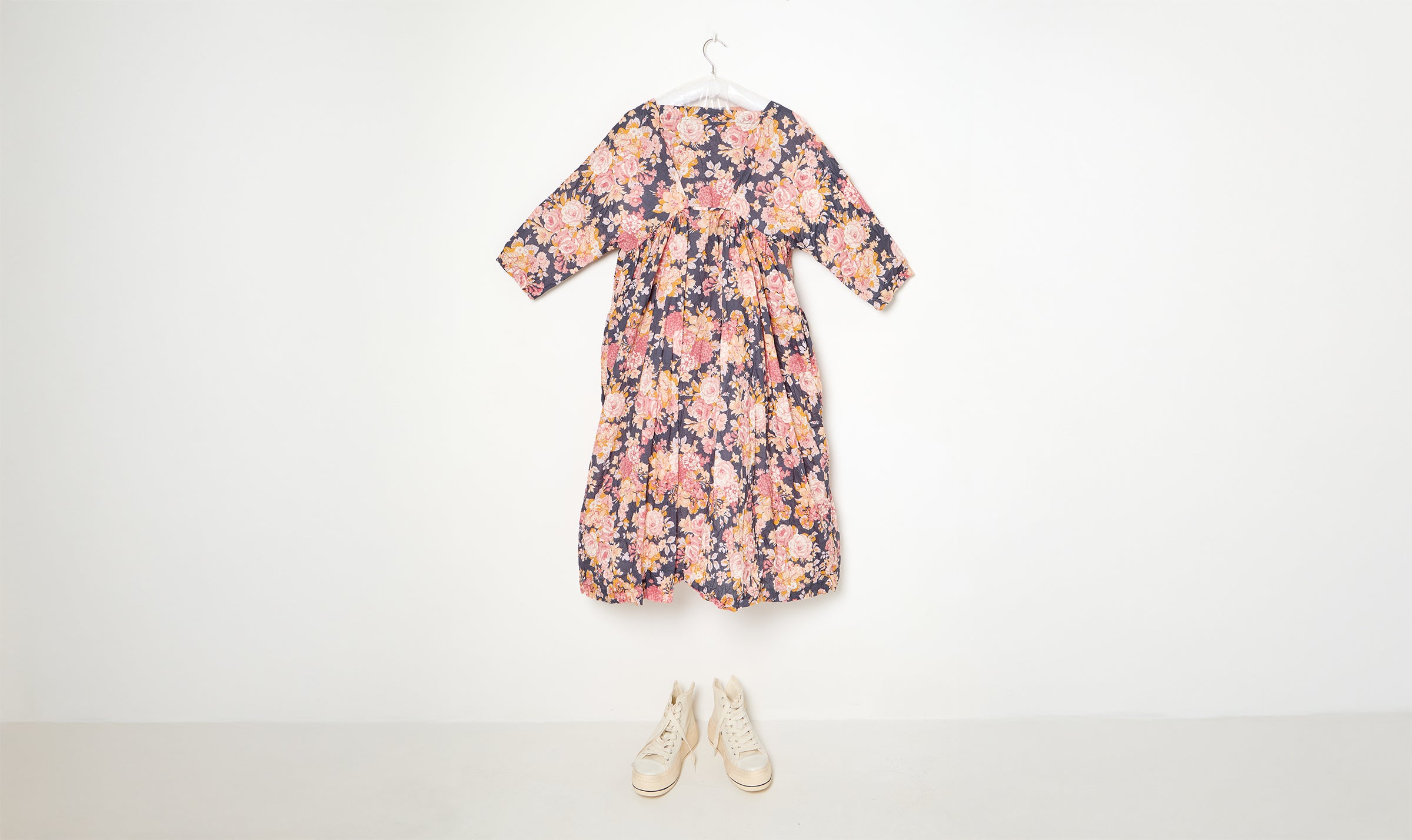newpride blue/pink floral print cotton dress