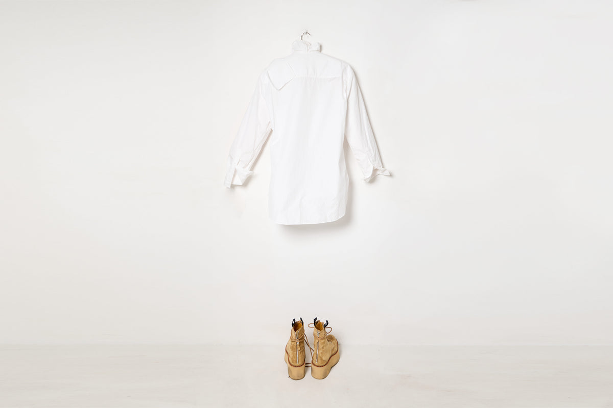 U-Bow Collar Shirt