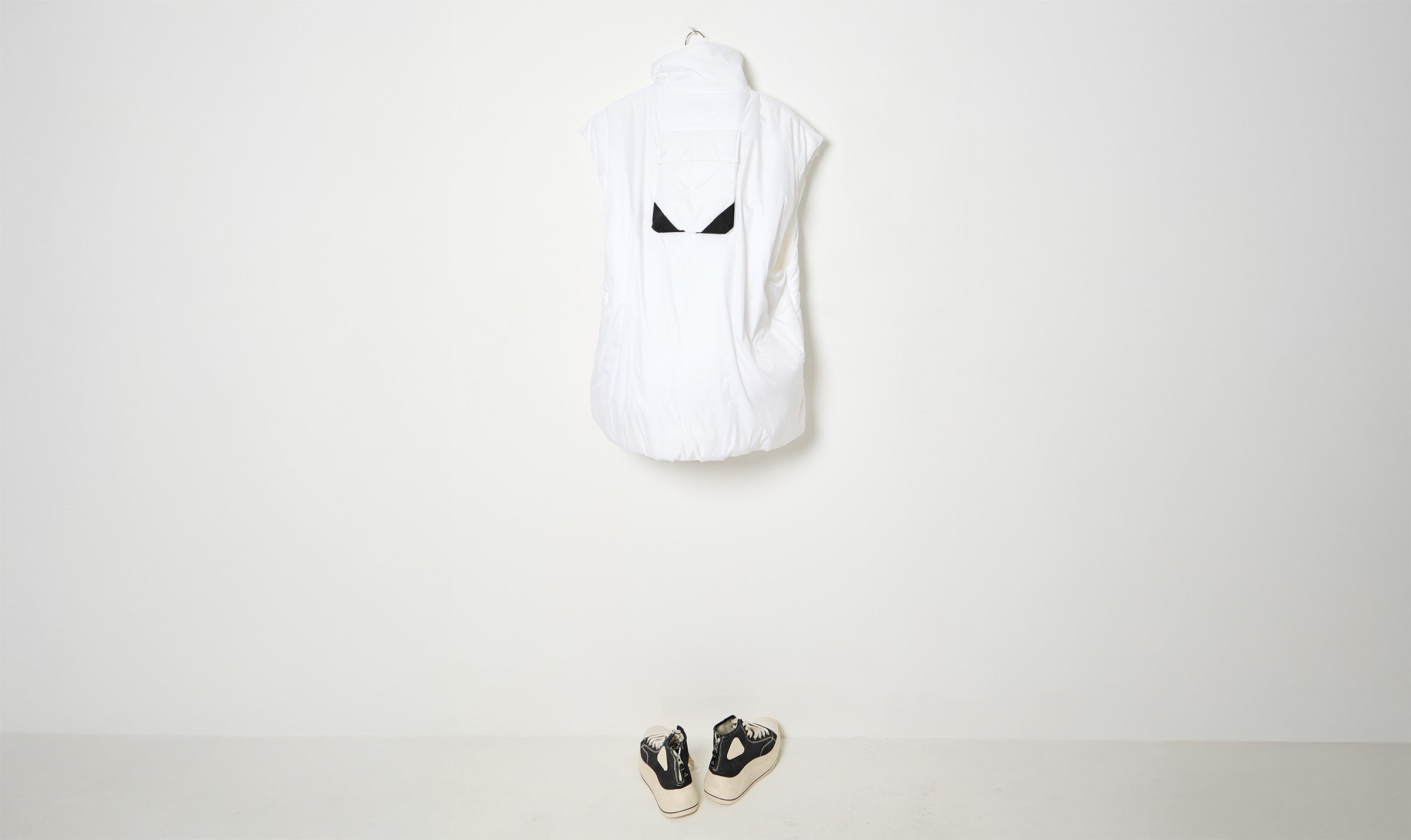 white padded waistcoat