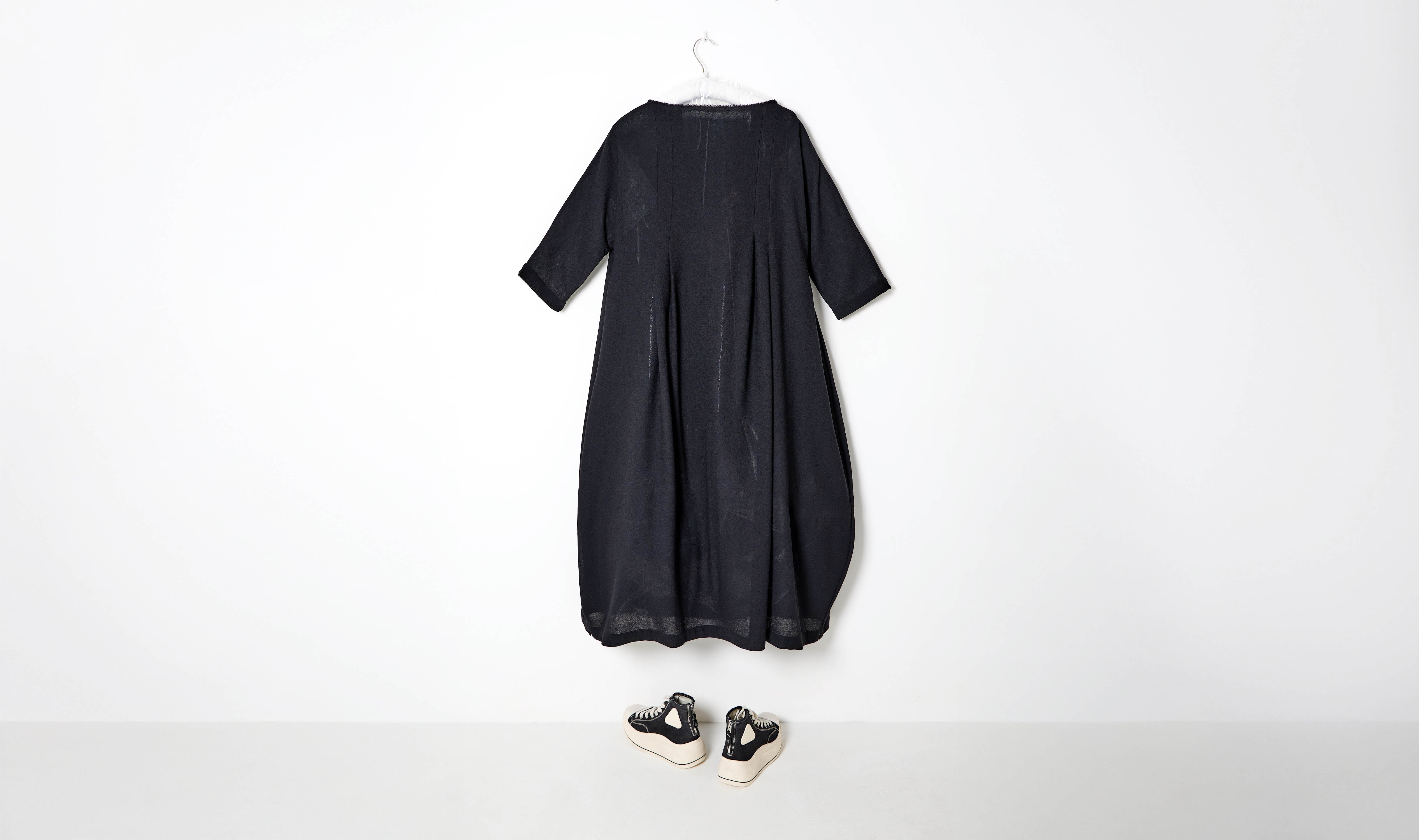 Black Wool Crepe Tunic