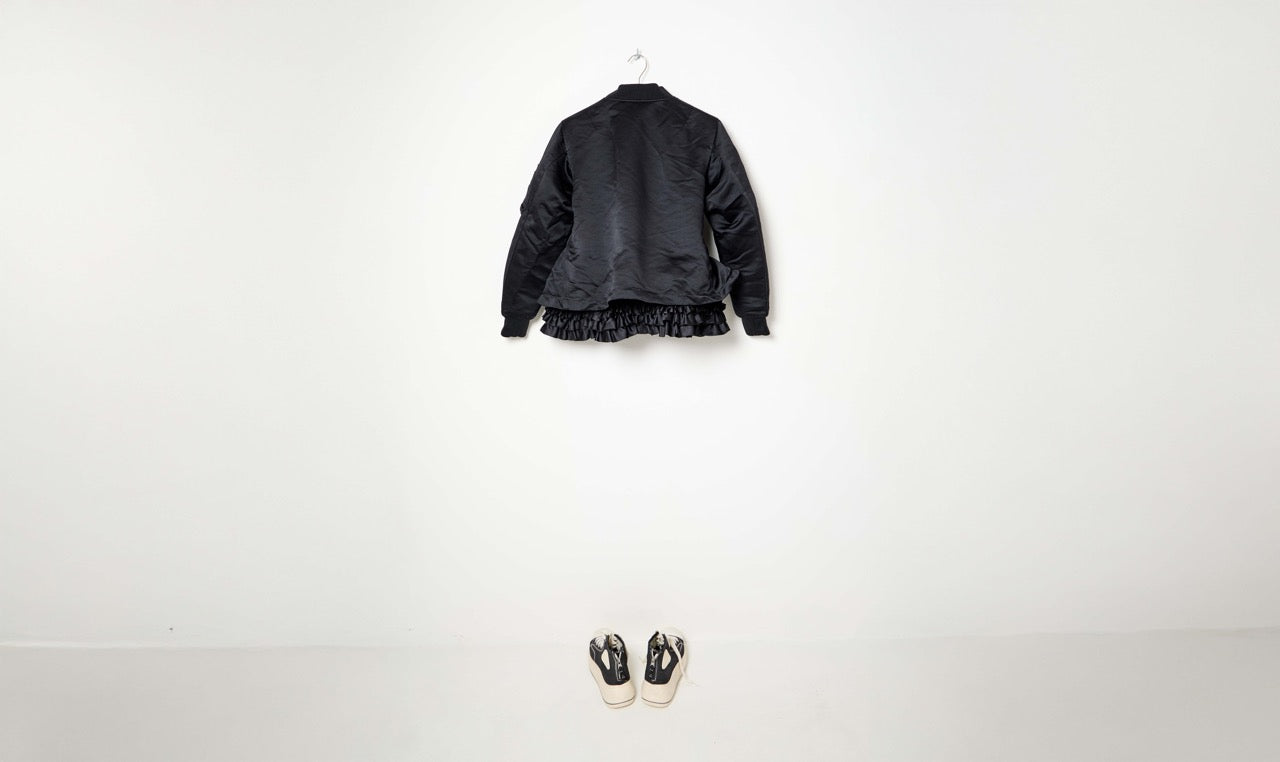 technical black ladies bomber jacket