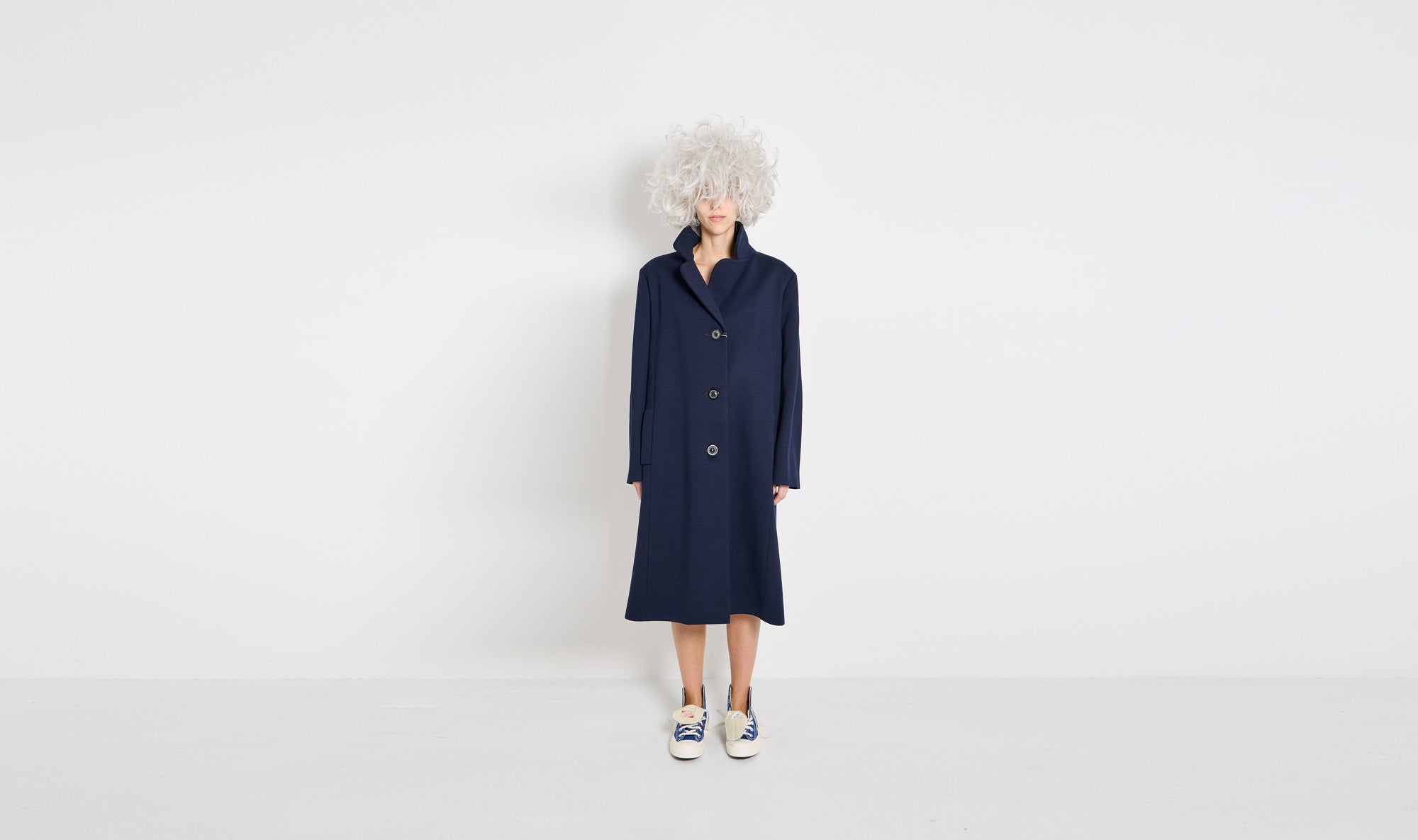 navy classic coat