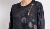 black floral cashmere sweater