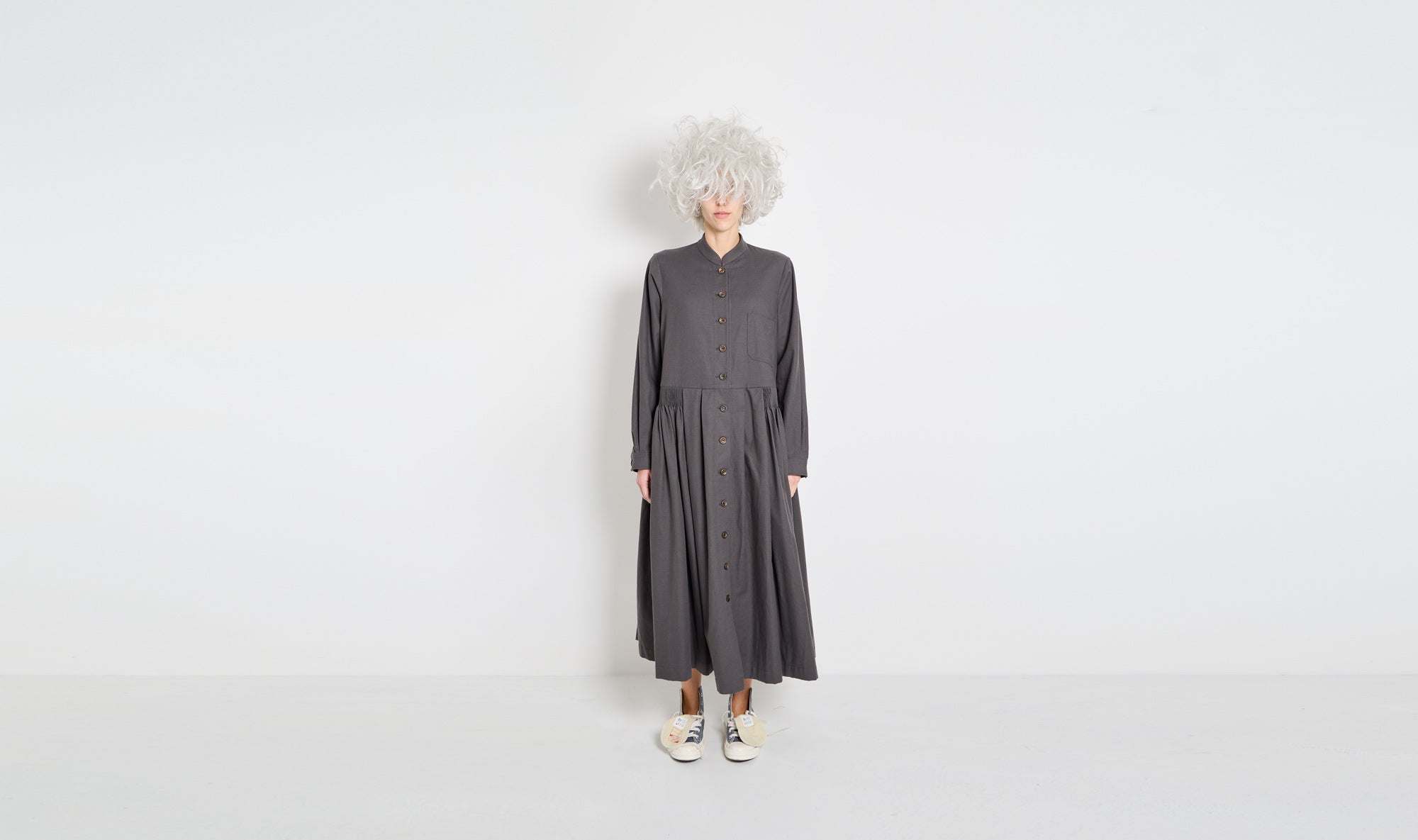 grey cotton wool dress