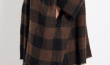 black brown check cashmere tunic